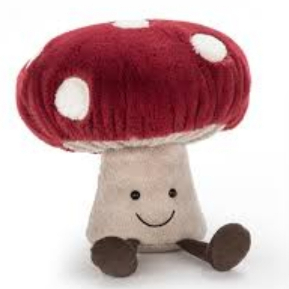 Jellycat Amuseable Mushroom 🍄 11x8.5" (9" Seat Height) Soft & Plush NWT
